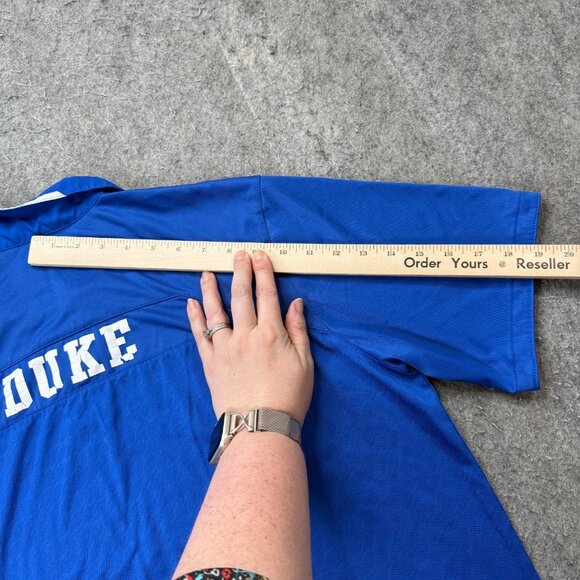Duke Blue Devils Nike Polo Shirt Men L Blue Performance Short Sleeve - Picture 14 of 15